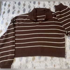 Women’s striped cropped sweater